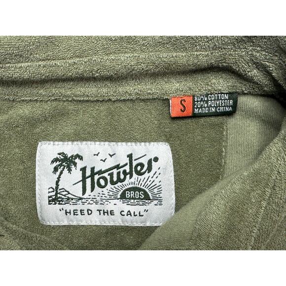 Howler Bros. Men's Green Plusherman Terry Polo Shirt - Size S - Picture 4 of 4